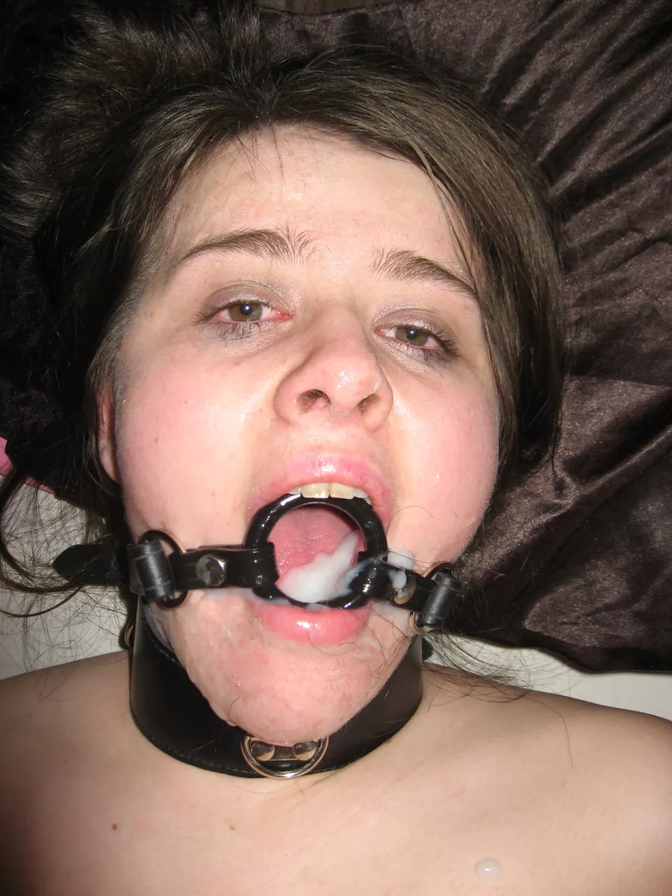 Collared And Ring Gagged Amateur Gets A Mouthful Nudes Gaggedcumshots