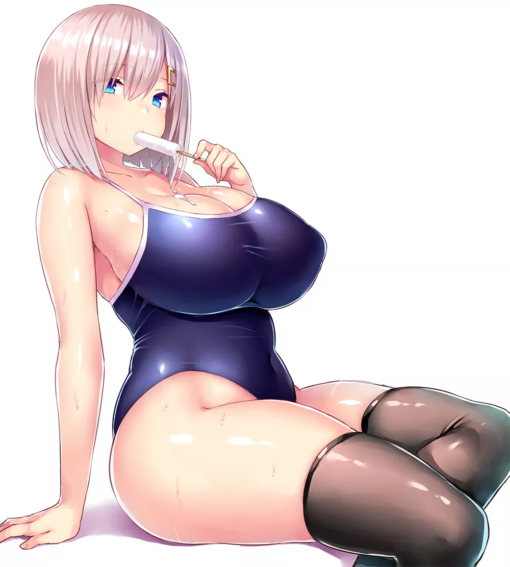 Hamakaze Taut Swimsuit Tsukumiya Amane Nudes KanMusuNights NUDE