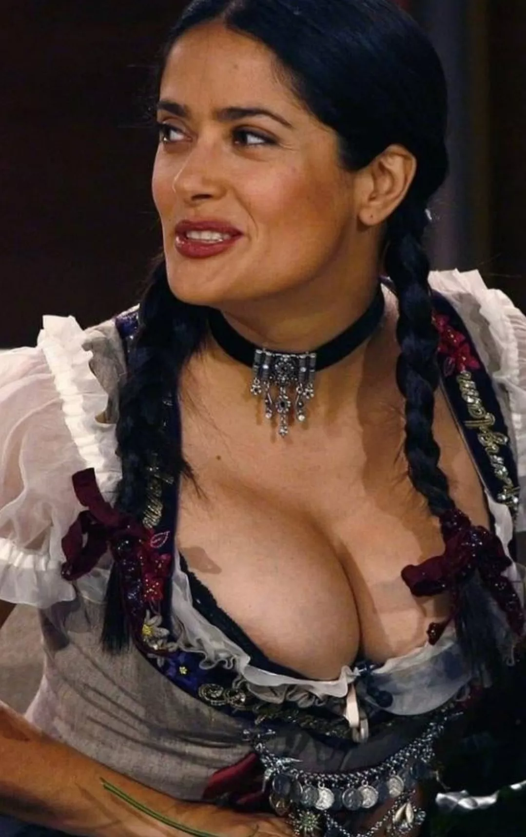 Imagine Your Cock Between Salma Hayek S Giant Tits Nudes