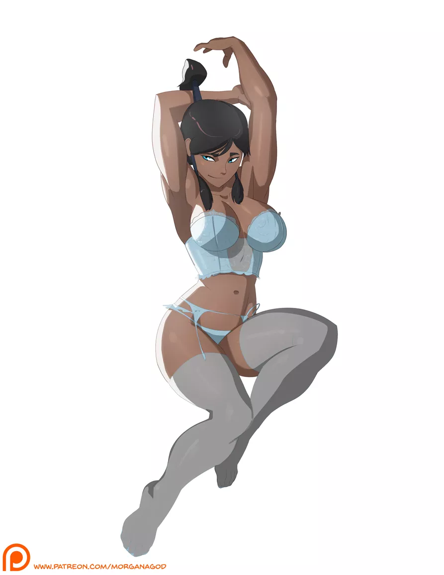 Korra Lingerie Pin Up Morganagod Legend Of Korra Nudes Kuroihada