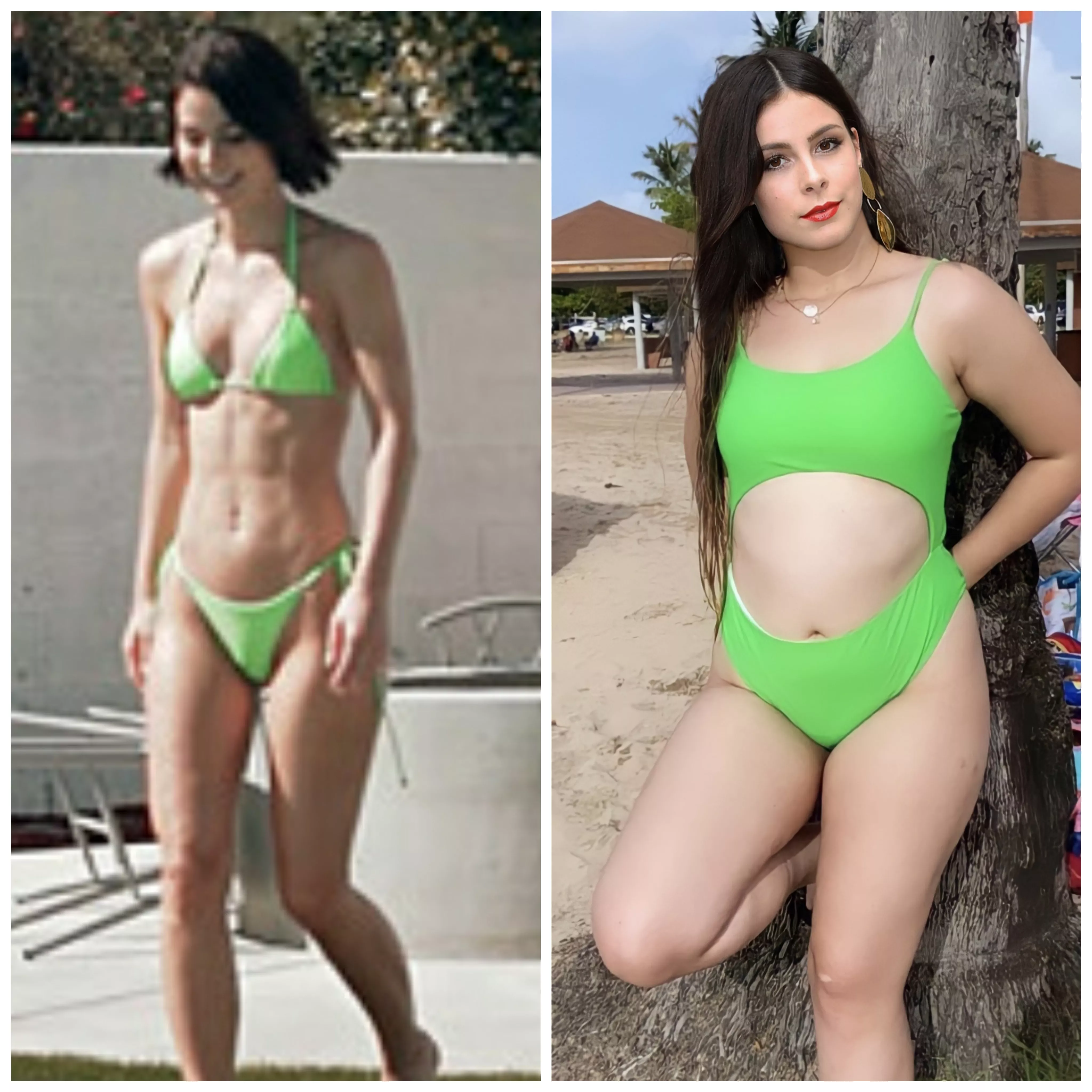 Lena Meyer Landrut German Celebrity In A Bikini Before After