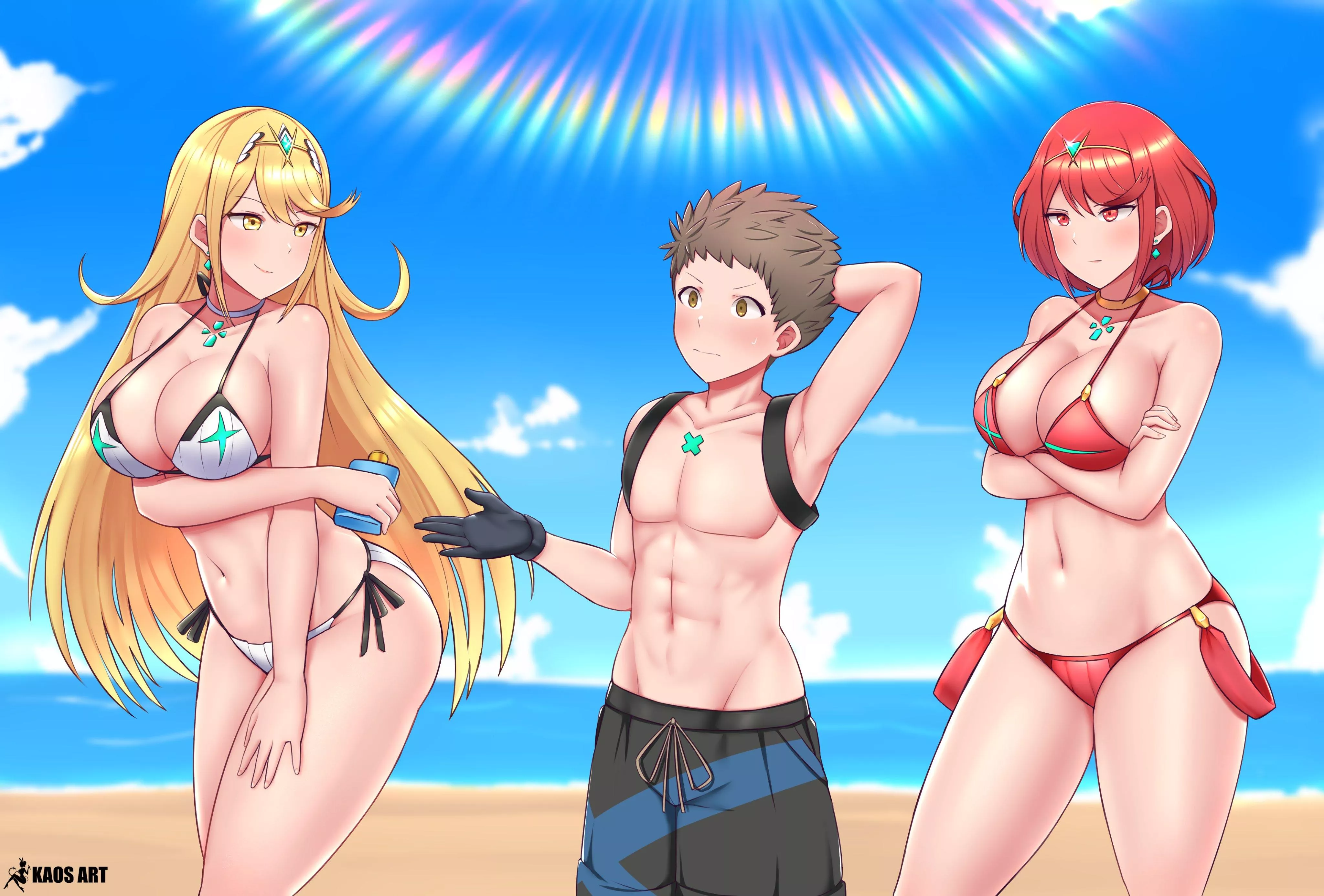 Pyra And Mythra Kaos Art Xenoblade Nudes Swimsuithentai Nude