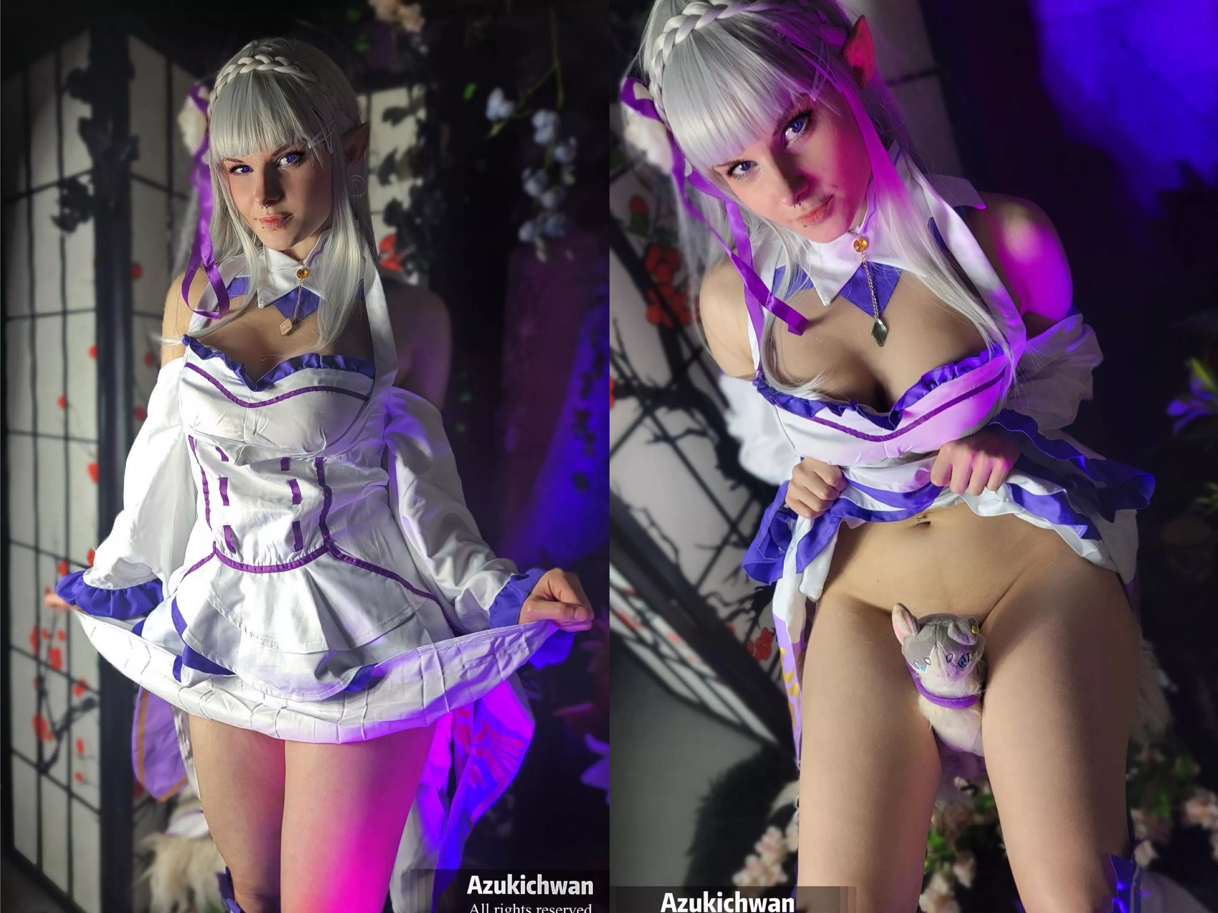 Self Emilia From Re Zero By Azukichwan Nudes Cosplayboobs Nude