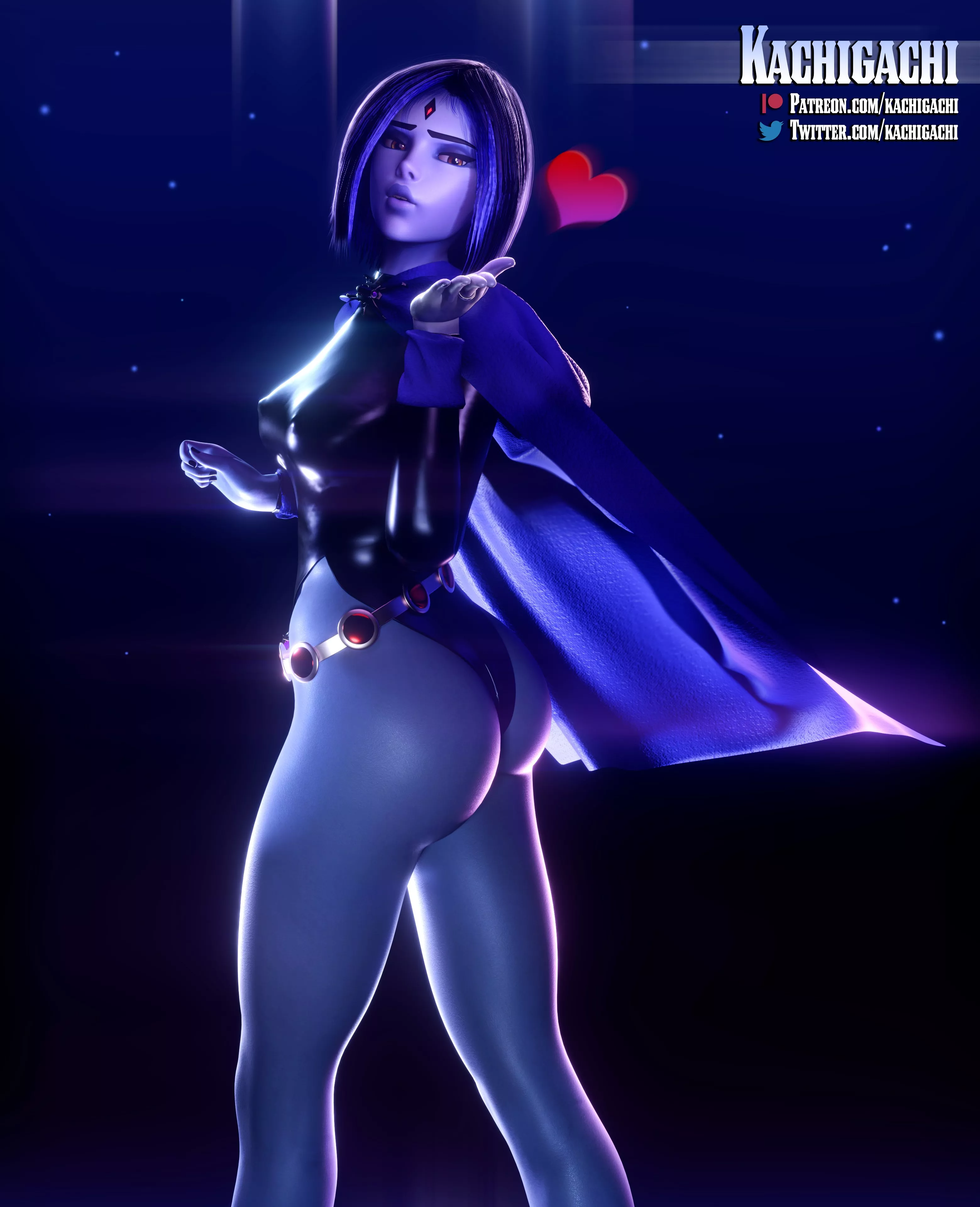 Widowmaker Cosplaying As Raven Kachigachi Nudes Overwatch Porn