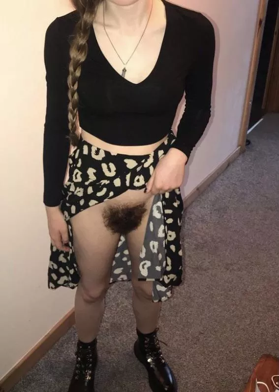 Would You Like To Find My Hairy Pussy Under My Skirt Nudes