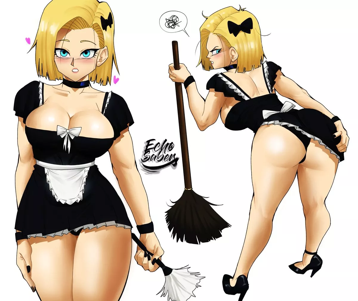 Your New Maid Android 18 Echo Saber Dragon Ball Nudes Rule34