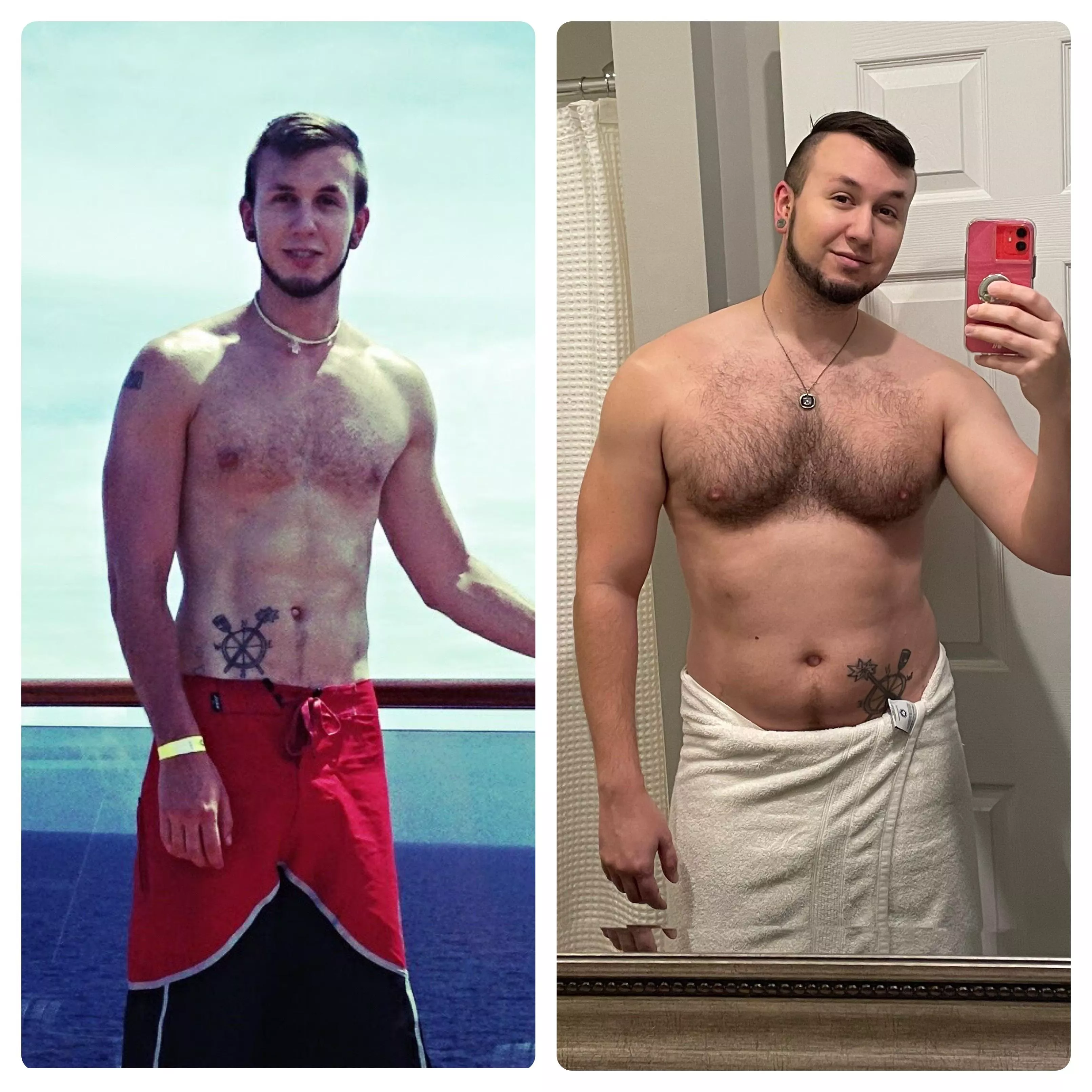 10 year difference. Fatter, older, and certainly wiser. 👌😂