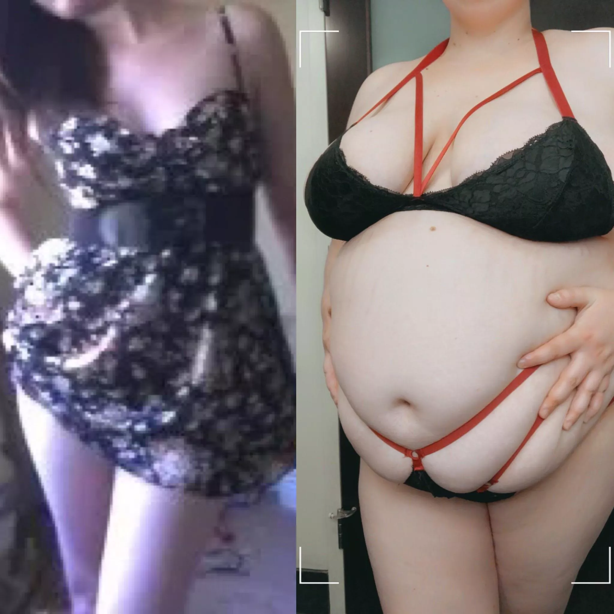 128 vs 260 😳 I went from a B cup to a G cup, and I love it 🥰
