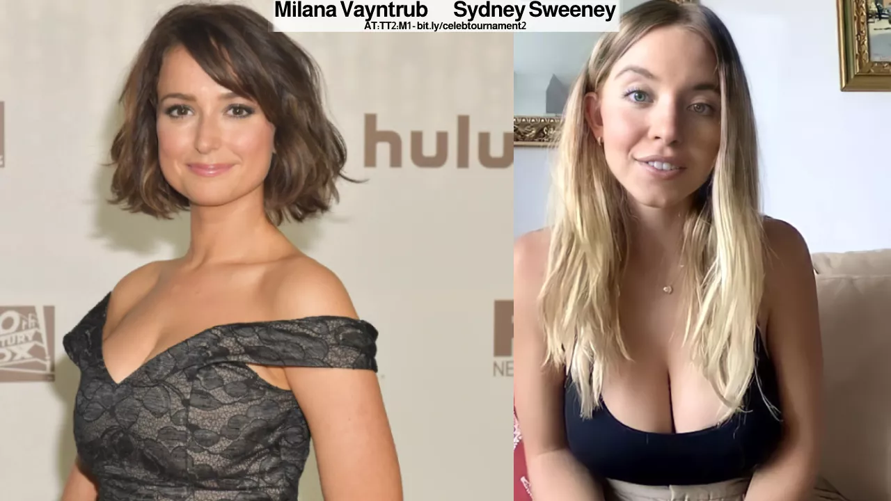 [2] Milana Vayntrub or Sydney Sweeney (who has better tits?)