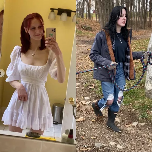 [2] My girlfriend (redhead) or her sis?