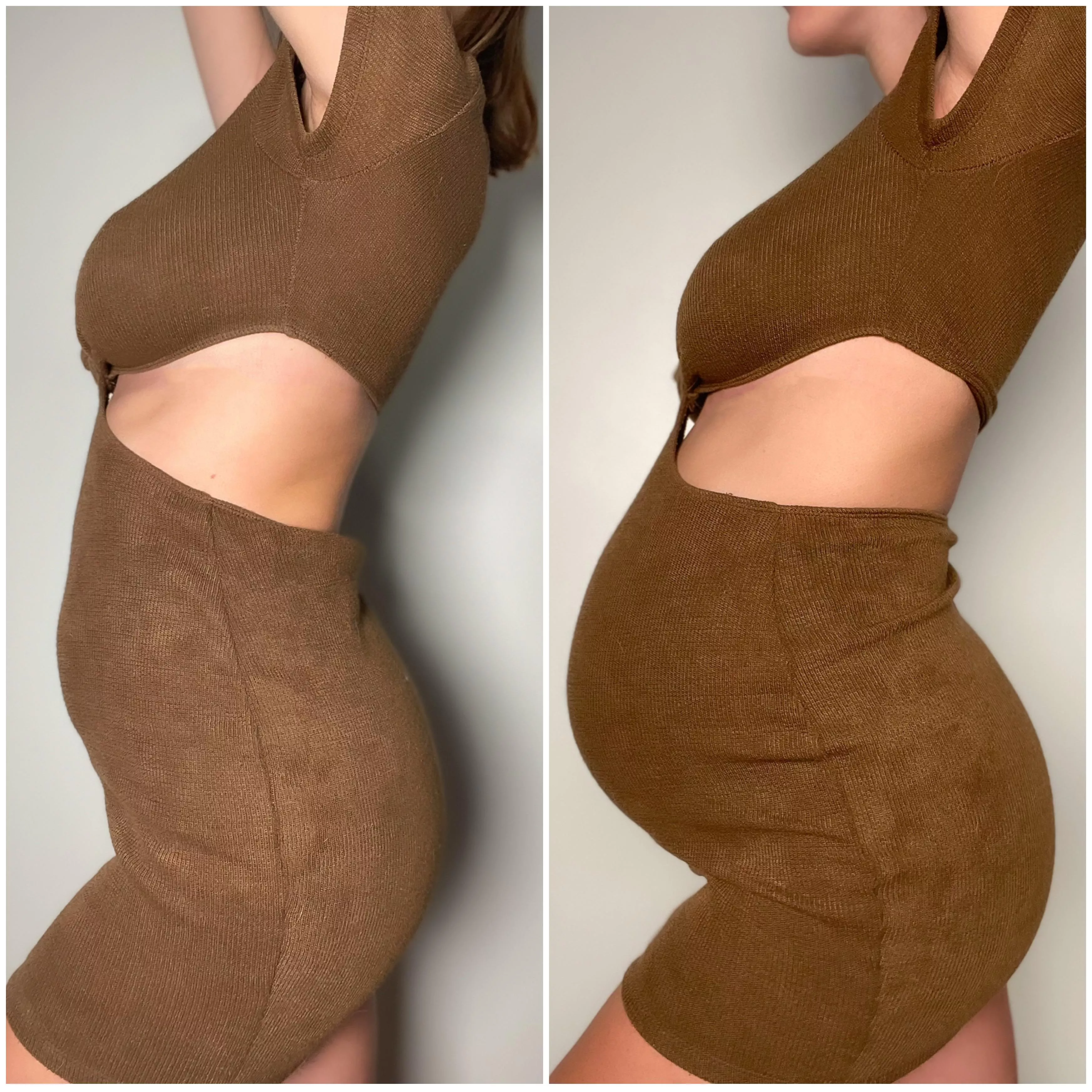 2 weeks postpartum vs. 9 months pregnant 🤰🤱 2 weeks postpartum vs. 9 months pregnant 🤰🤱