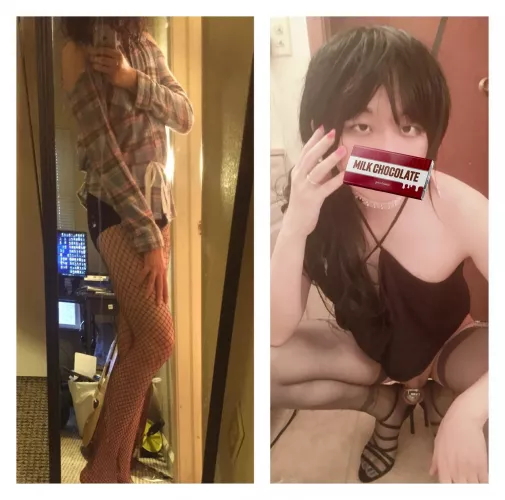 2016: first trying girl clothes. -> 2022: :)