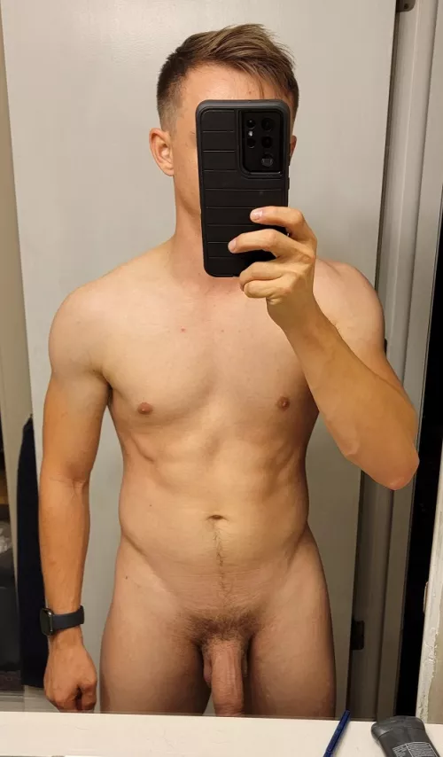27 (M) Started lifting a couple months ago, core isn't where I want it but I'm still happier with my body than ever before.
