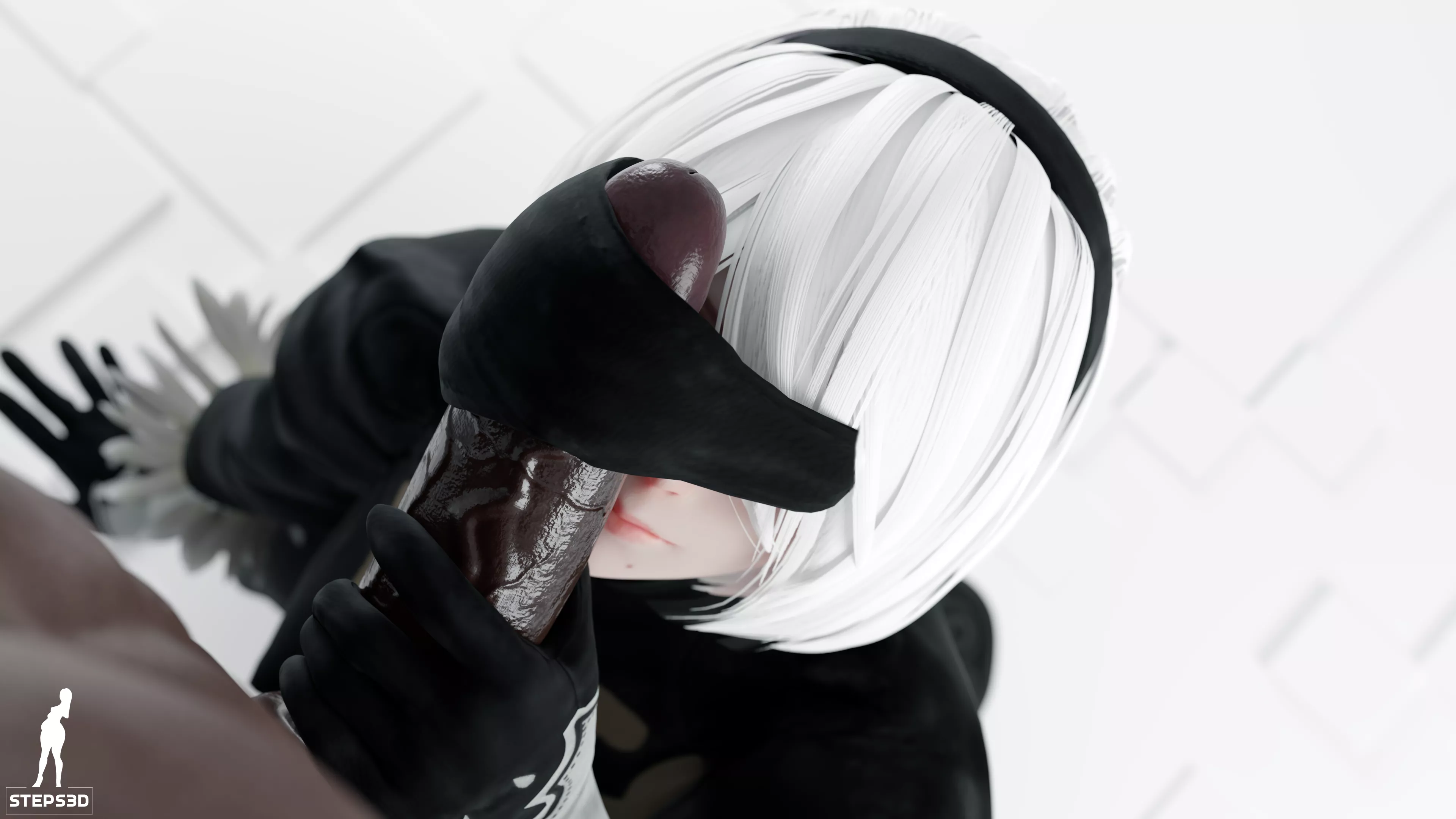 2B playing with a dick (Steps3D) 2B playing with a dick (Steps3D)