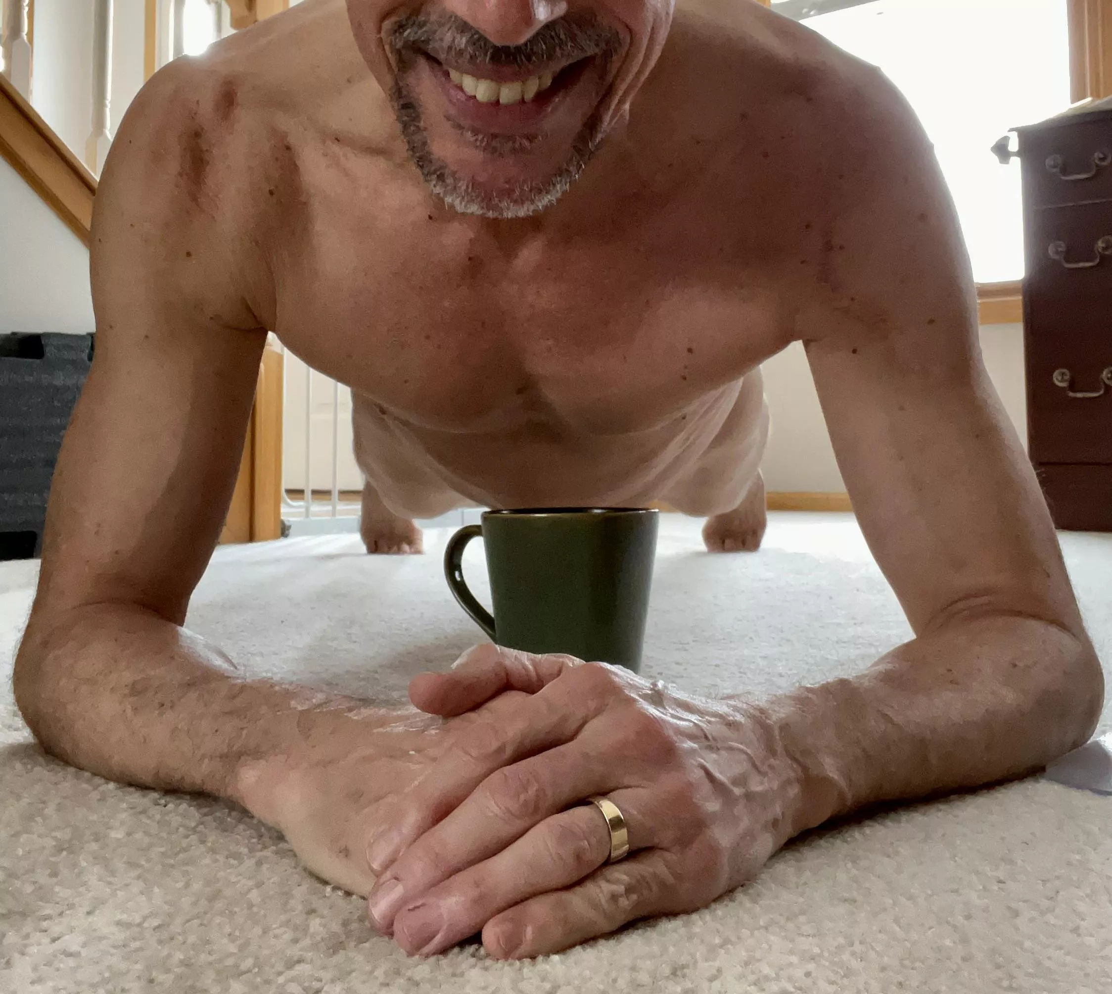 30-day planking challenge, accepted! I’ll rehydrate with coffee 💪☕️