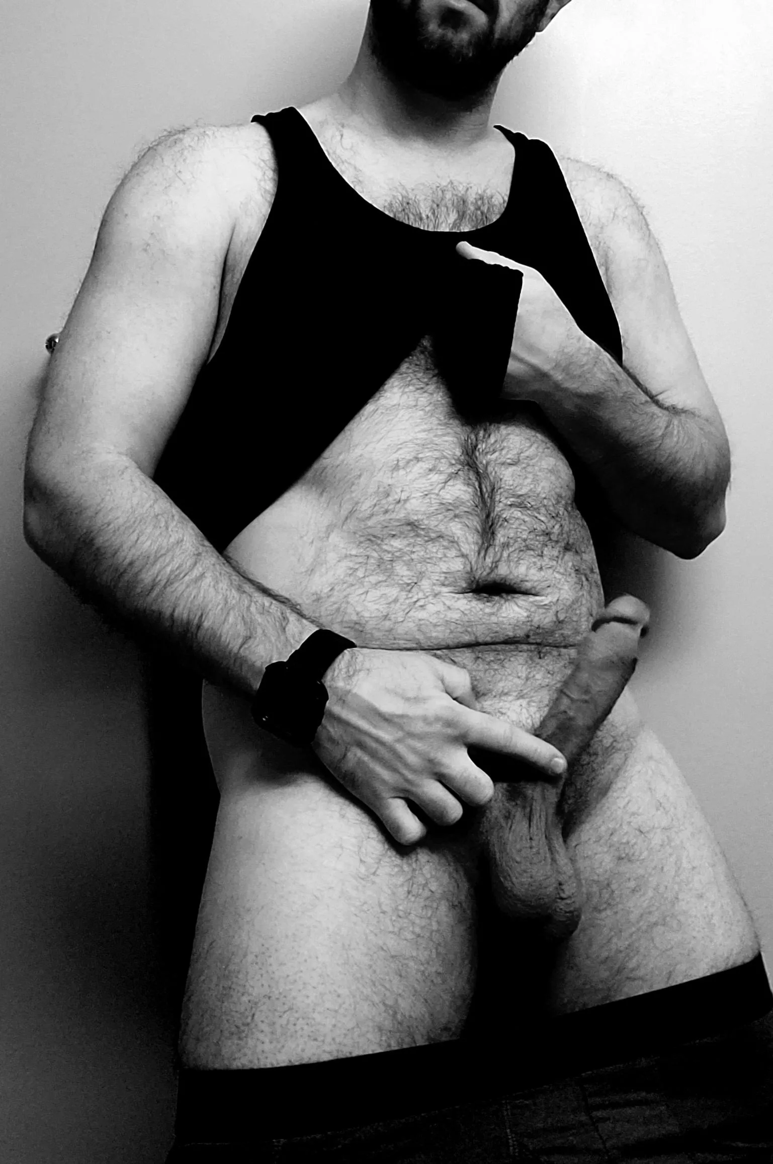 [36] Can I tell you a secret? I'm not even fully hard in this shot. Had to prop myself a bit. 😅