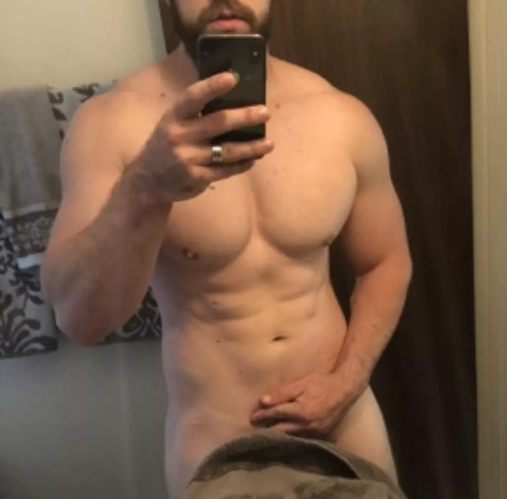 (36) hubby looks sexy here. Would you tag team him with me?
