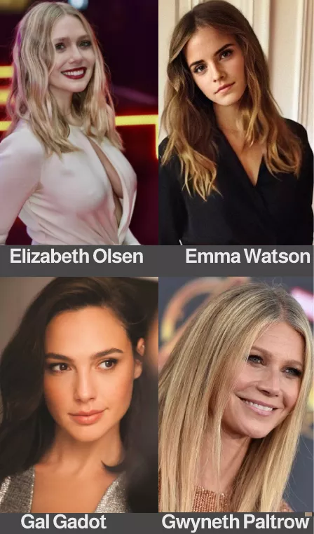 [4] Elizabeth Olsen vs. Emma Watson vs. Gal Gadot vs. Gwyneth Paltrow