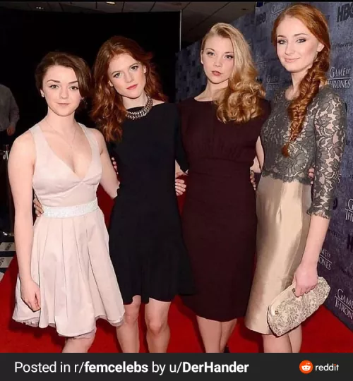 [4] Maisie Williams, Rose Leslie, Natalie Dormer, Sophie Turner