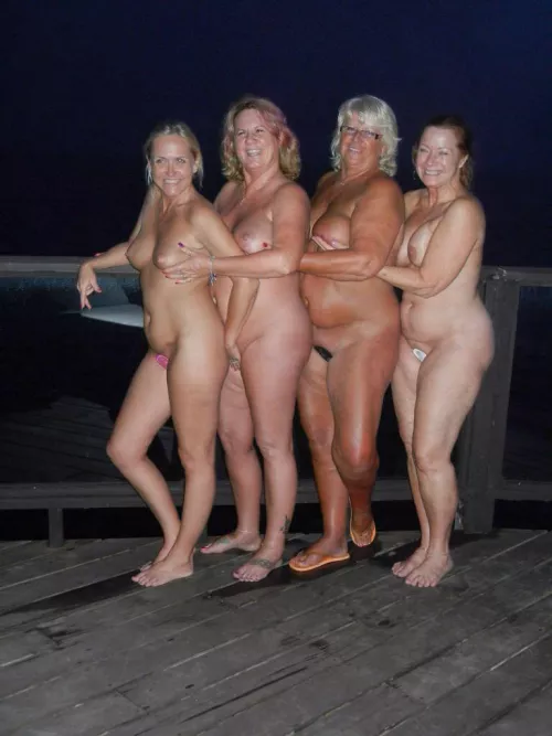 4 Topless GILFs in C-strings