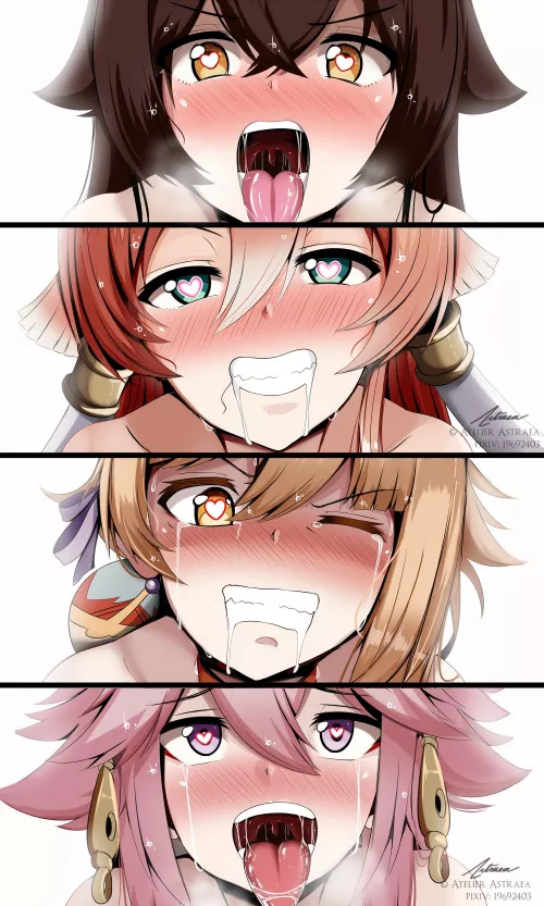 4 waifu make ahegao face 4 waifu make ahegao face