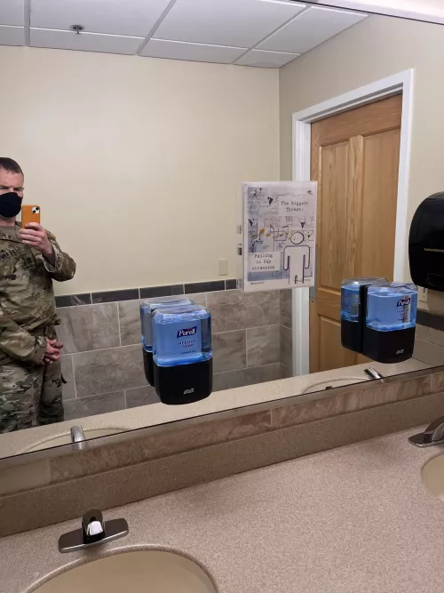 (43) dad at work in public restroom (43) dad at work in public restroom