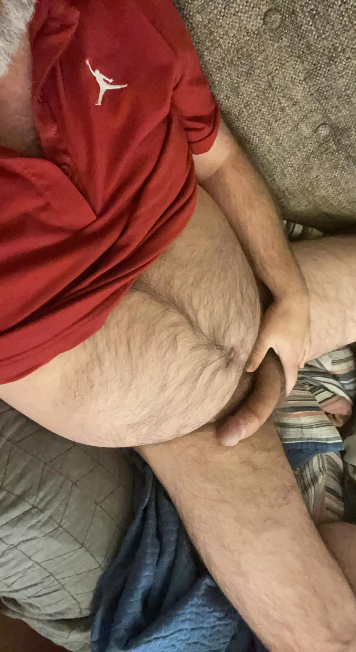 [46] daddy’s sweaty and home from a long day. Stoned and stroking.