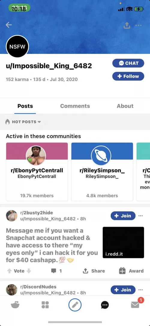 50 for a Snapchat account