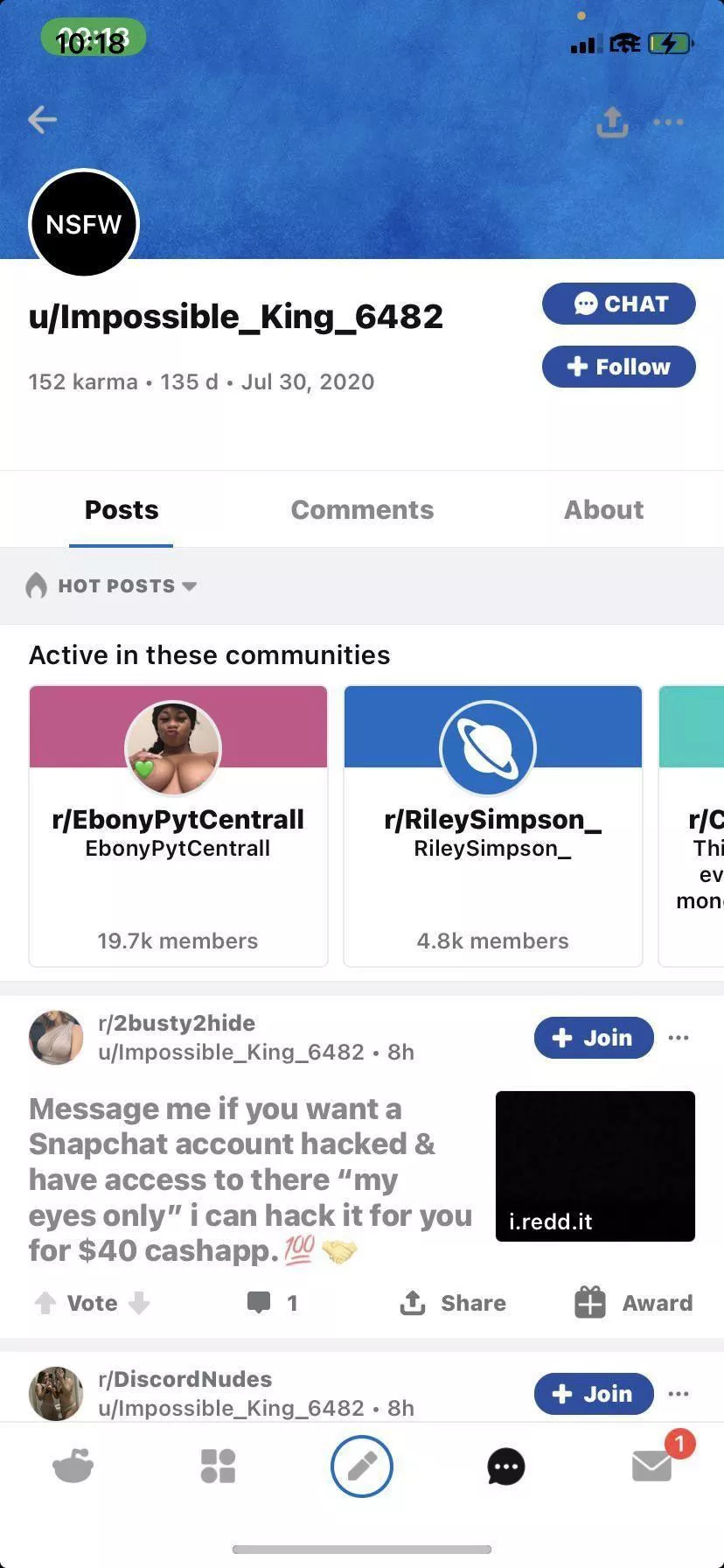 50 for a Snapchat account