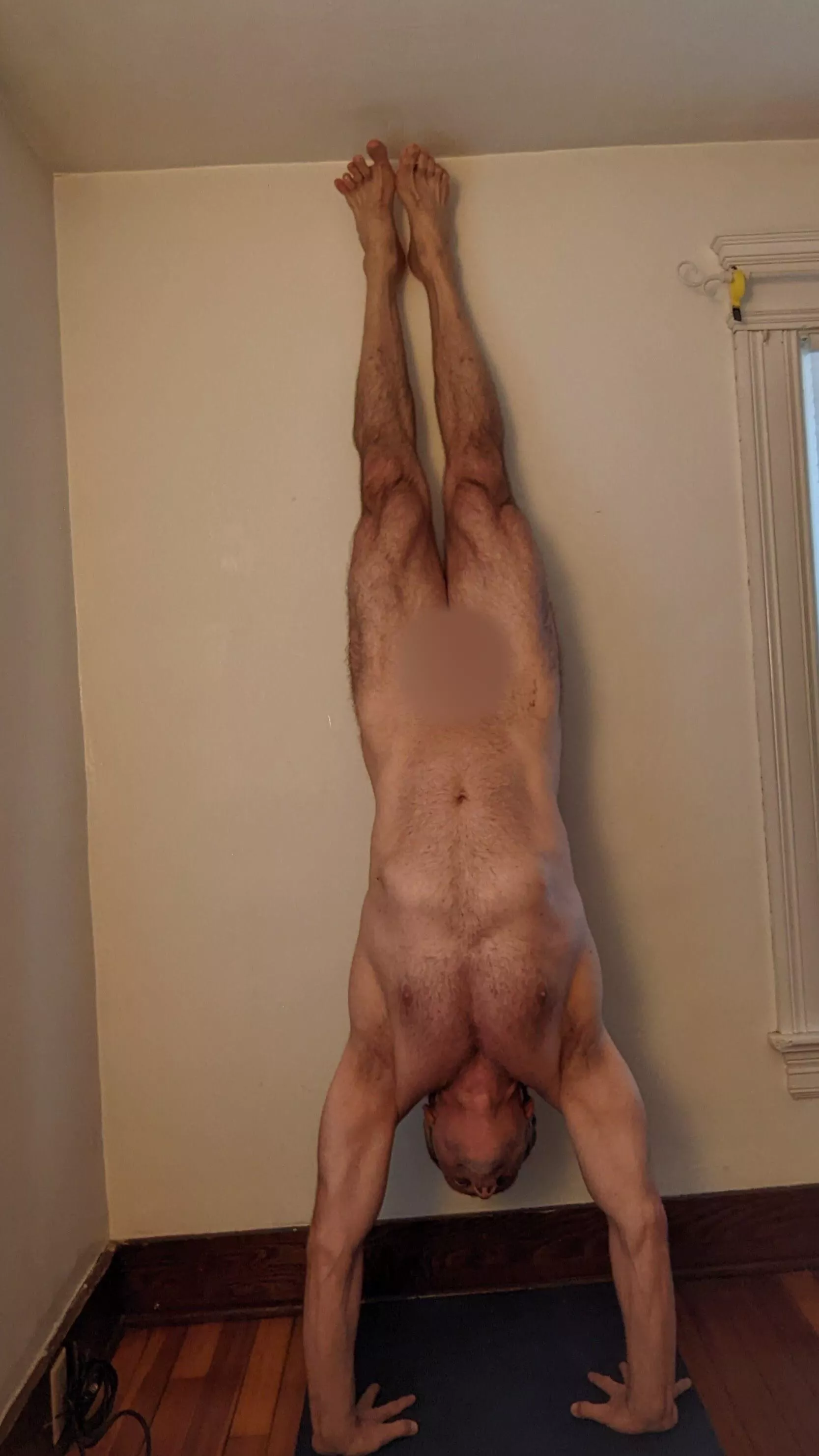 56/M Working on handstands and yes Iβm using the wall!!π 56/M Working on handstands and yes Iβm using the wall!!π