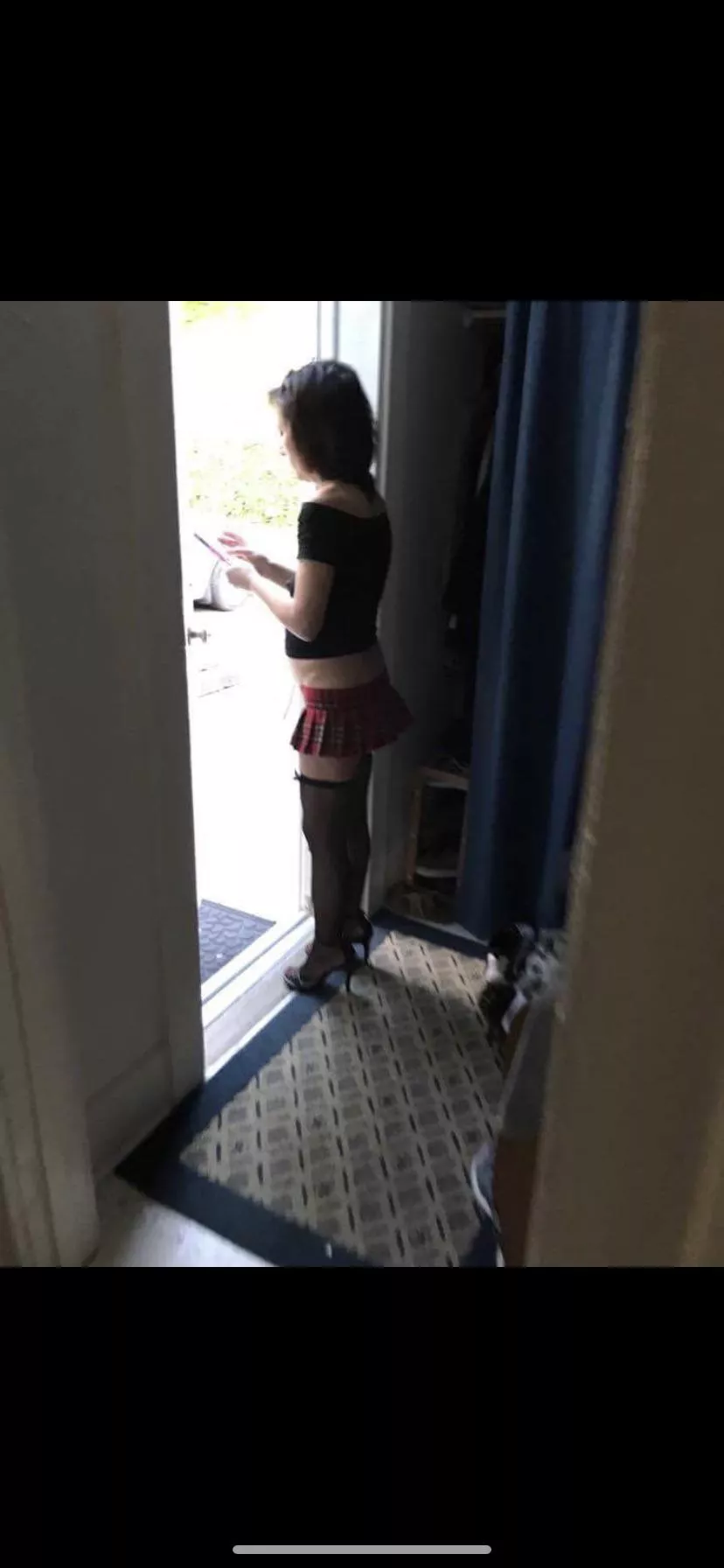 57yo answering door 57yo answering door