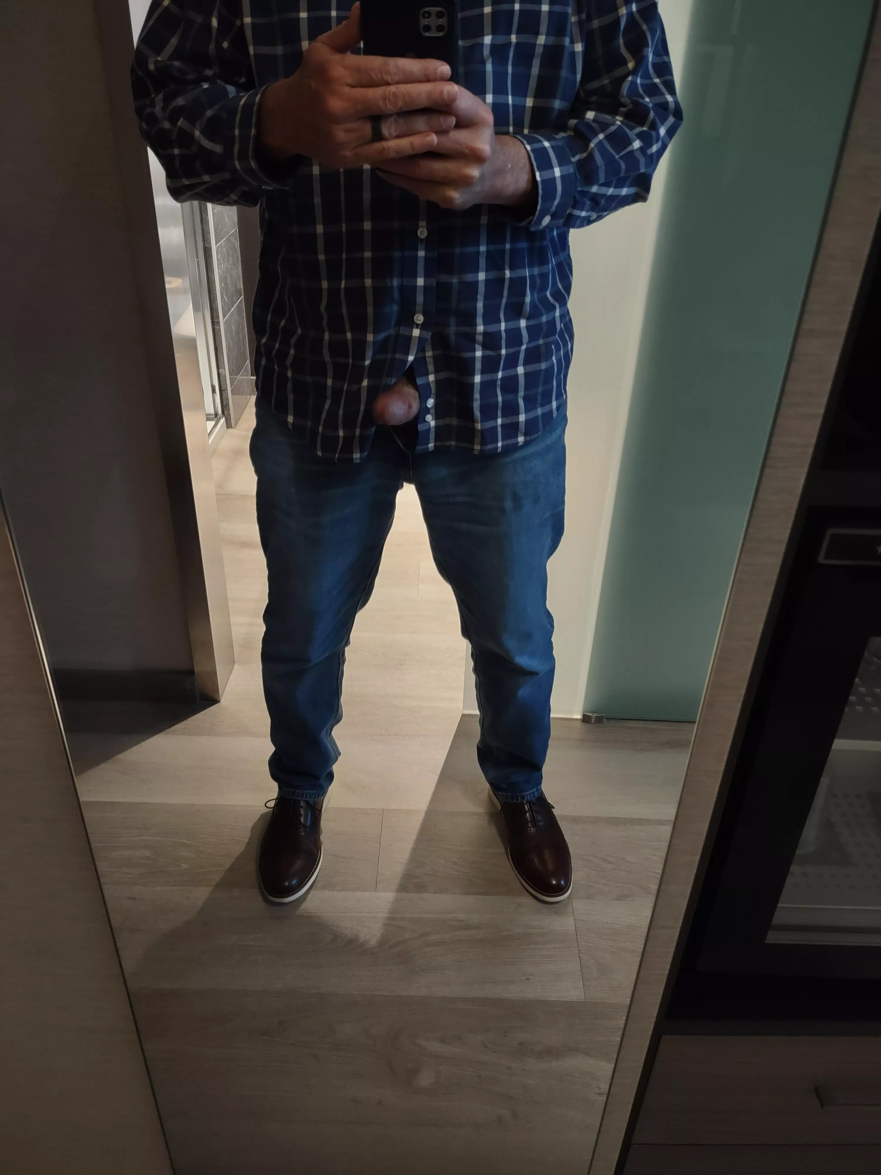 [58] Ladies, who wants to grab a hold and play with my married #BoomerCock? #WeddingRing