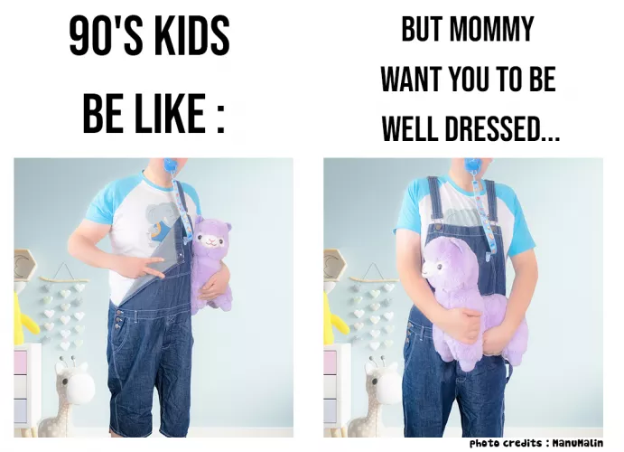 90's fashion style is the best but mommy don't understand 🥺