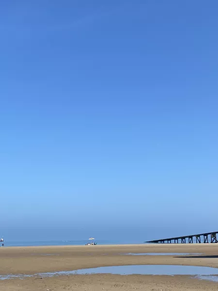 A beautiful day on the beach in Tenby, Wales