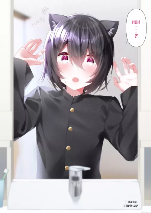 A boy who grew cat ears one morning