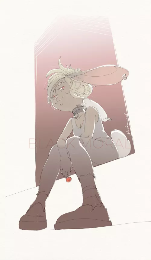 A bunny and a Lollypop! Original digital art.