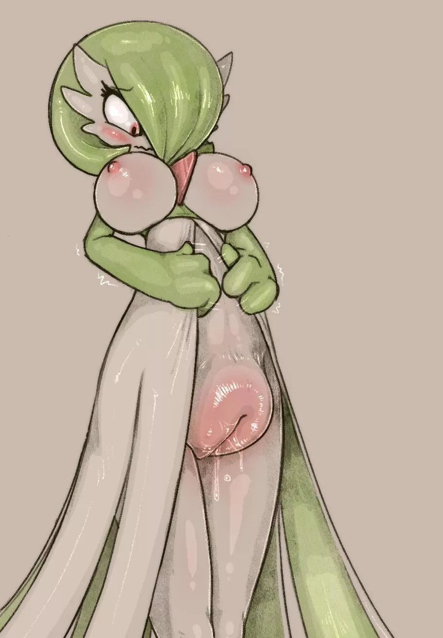 A busty Gardevoir unable to fit their hyper puss beneath their dress (artist: scruffythedeer) A busty Gardevoir unable to fit their hyper puss beneath their dress (artist: scruffythedeer)