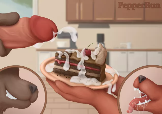 A cake made together always tastes better ๐ (Me/PepperBun)