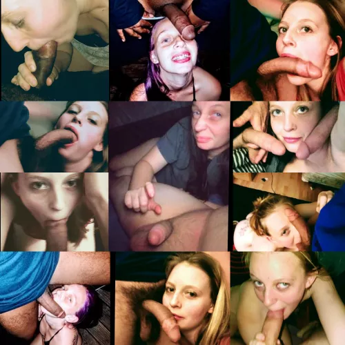 A collage, me Sucking random men!