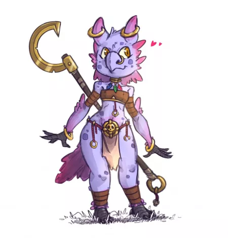 A feathered Kobold girl by @Gobb_u A feathered Kobold girl by @Gobb_u