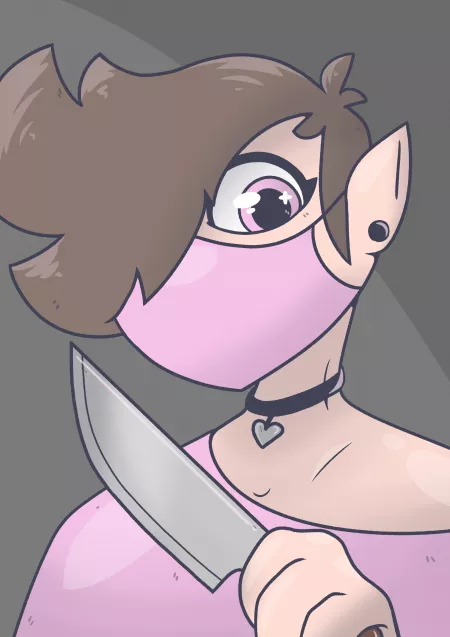 A femboy cannibal character I designed for halloween! A femboy cannibal character I designed for halloween!