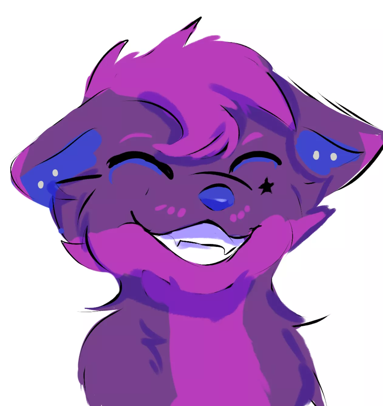 A floofy drawing of my sona uwu (By Kiara1000)