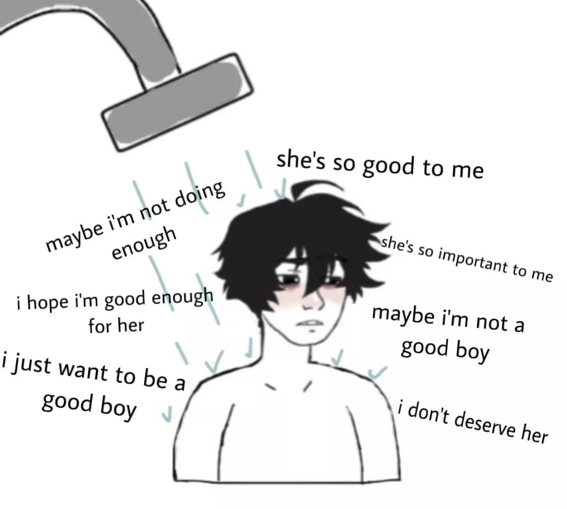 a good boy’s shower thoughts