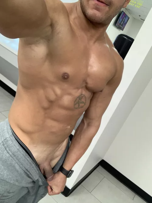 A gym rat with a small one