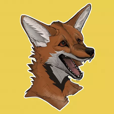 A happy maned wolf for a happy 2nd post! (Art by me, @Loupictus on twitter)