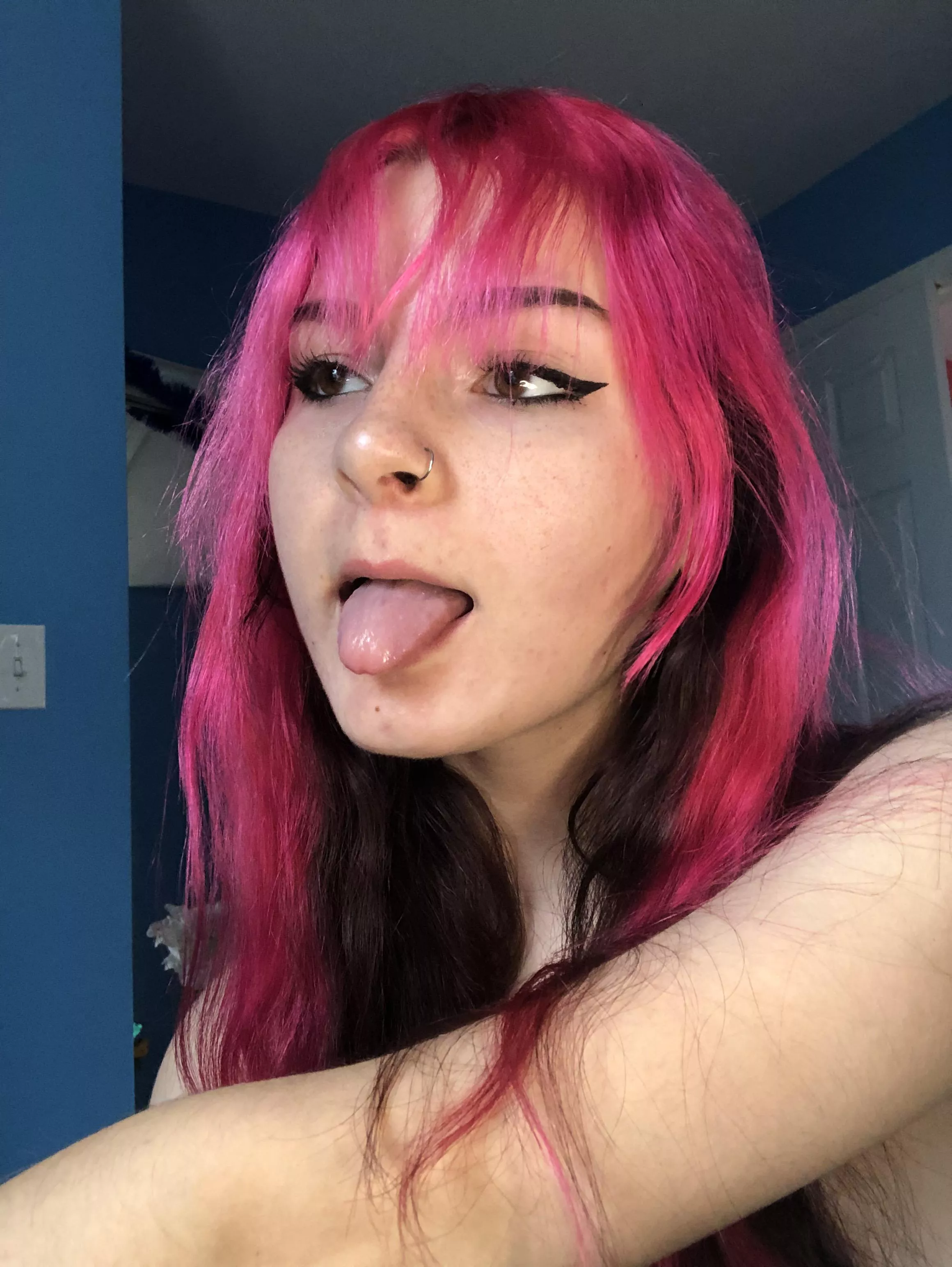 a lil pink on top a lil pink on top