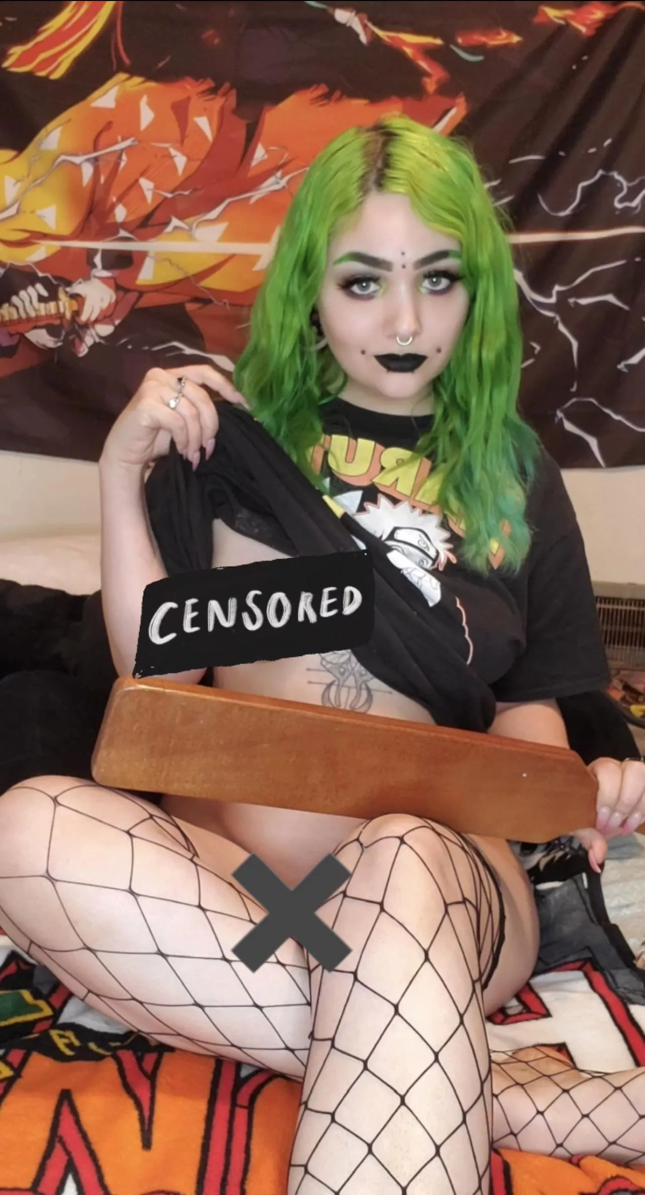 A little cocked beta like you doesn’t even deserve to see one tit. Keep trying to sneak a peak, and I will smack your clit with the paddle. [domme]