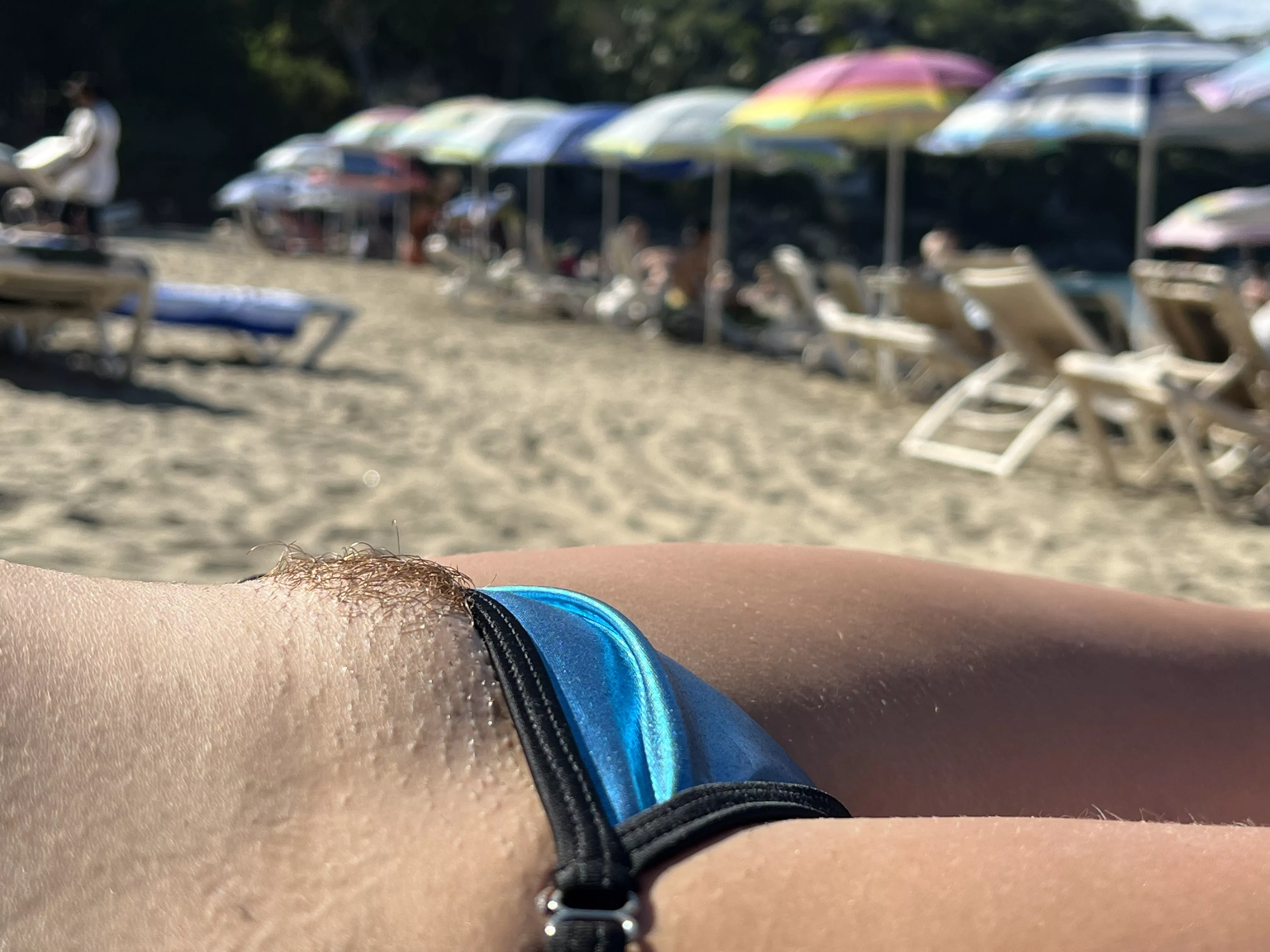 Browse a little peek of my hairy mound at the beach - PussyMound for free o...