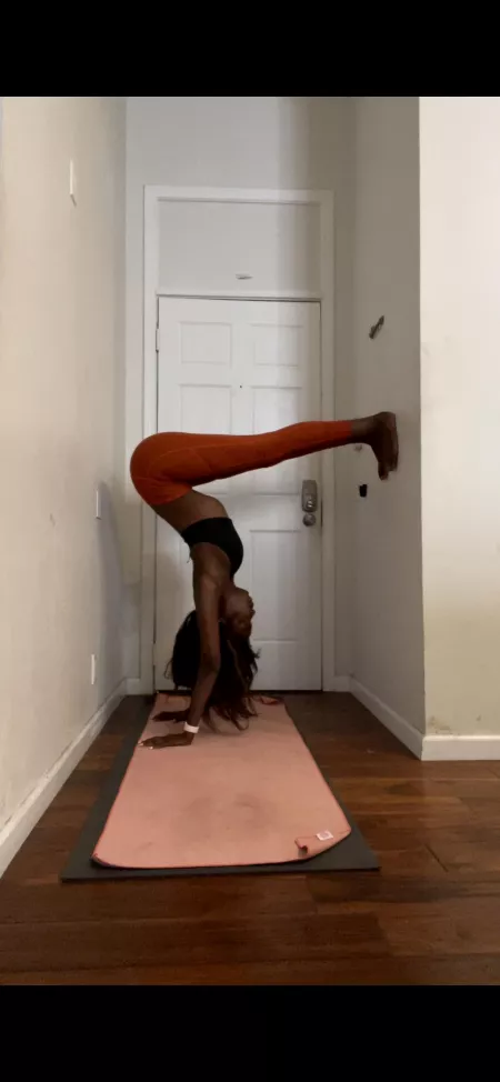 A little upside down time. I love this position…