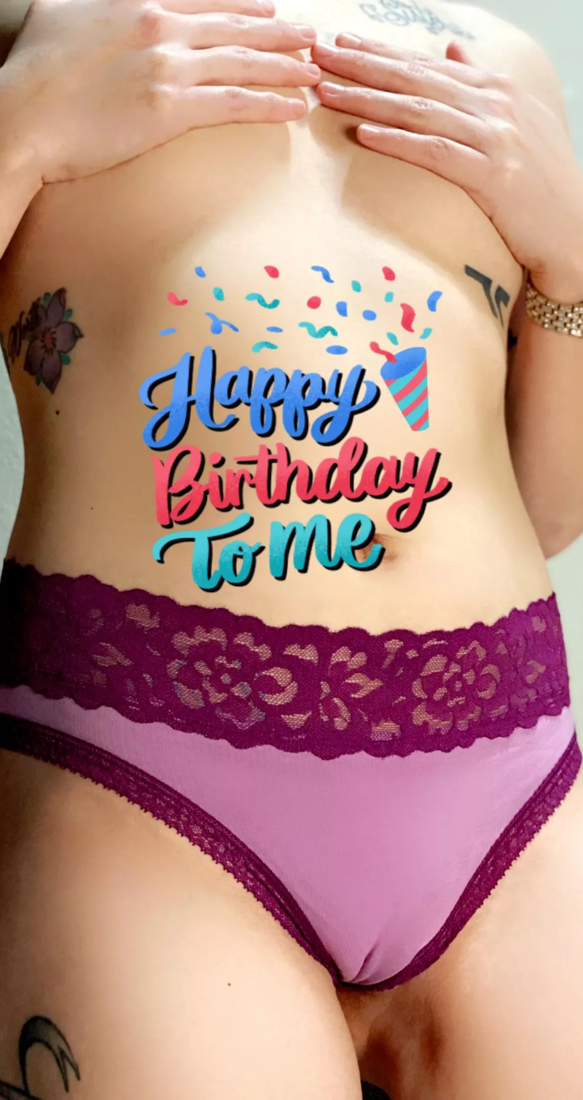 A not-so subtle birthday toe